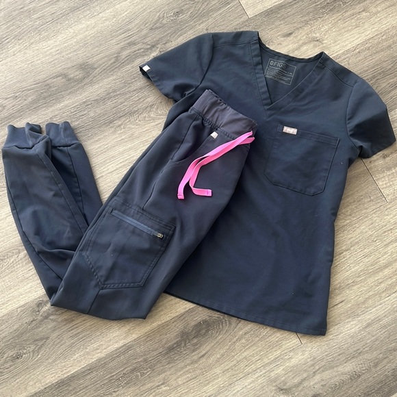 Other Figs Scrub Set Night Sky Catarina Zamora Jogger Navy Blue Gray